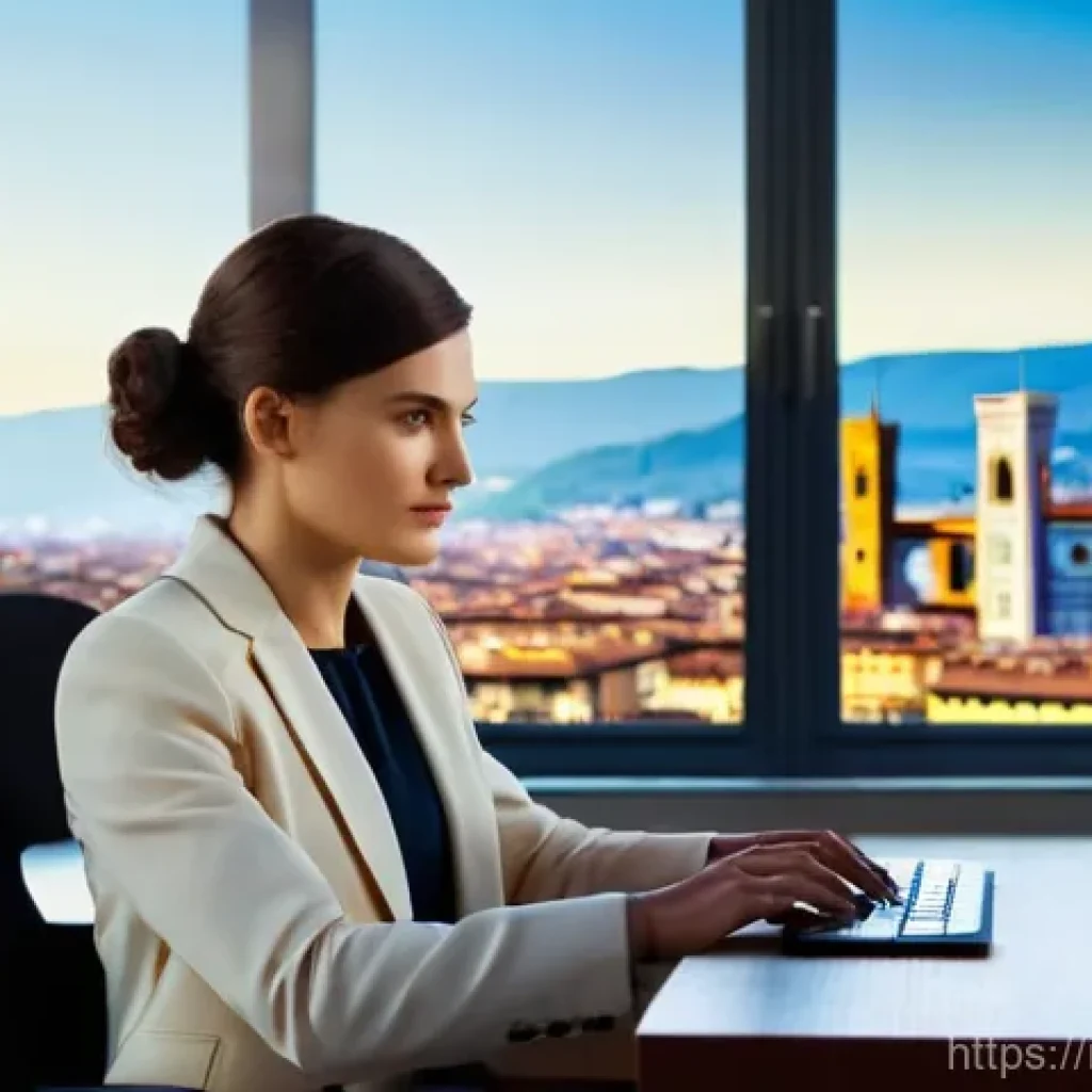 인터넷정보검색 전문가로 성장하기 위한 자격증 로드맵 - **Prompt 1: Data Analyst at Work**
"A highly focused Italian data analyst, a woman in her late 2...