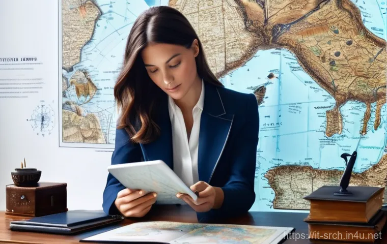 인터넷정보검색 자격증과 실무 경험의 상호 보완성 - **"Digital Map of Knowledge: Strategic Research"**
A focused, intelligent-looking woman in her e...