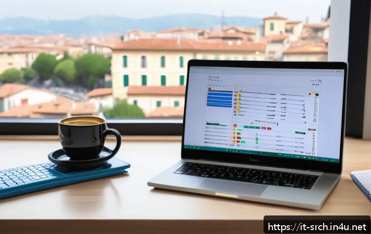 인터넷정보검색 자격증 실기 시험 대비 데이터 구조 학습법 - A detailed and vibrant digital illustration of a modern Italian study desk setup for a computer scie...